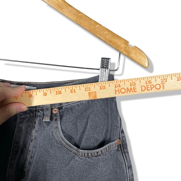 Topshop Baggy High Rise Denim Jeans Womens 28x29 Black Grunge Normcore Capsule - Picture 6 of 10